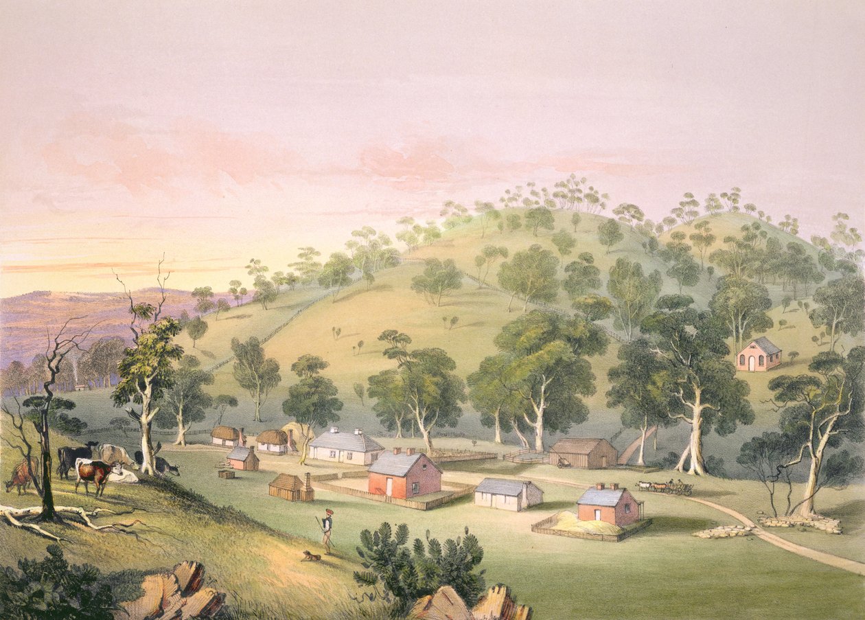 Kveld i Angaston, Sør-Australia, 1846 av George French Angas