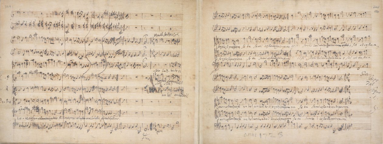 Siste refreng Julius Caesar autograf manuskript Handel av George Frederick Handel
