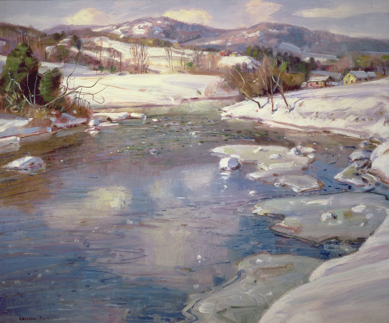 Valley Stream om vinteren av George Gardner Symons