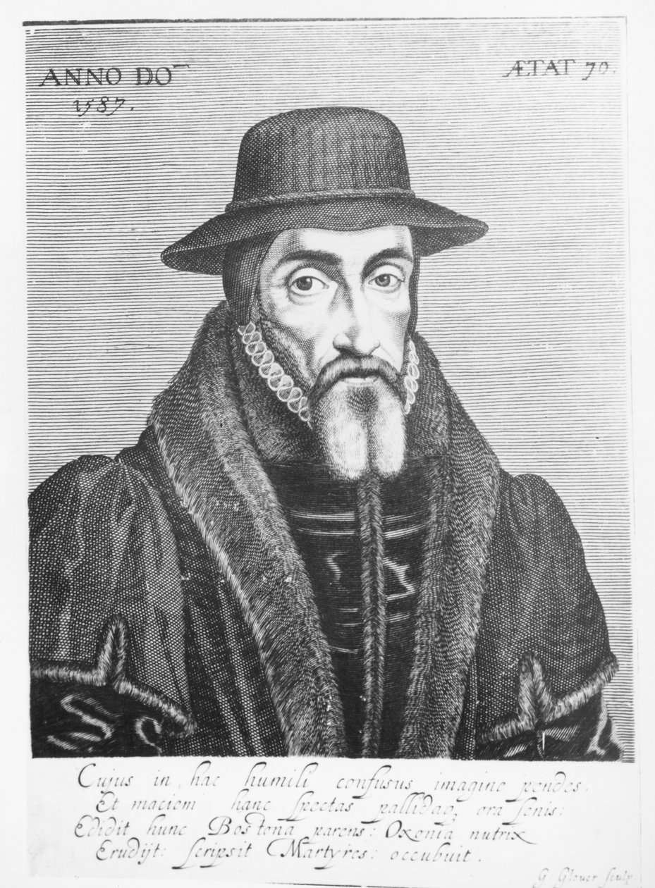 Portrett av John Foxe (1516-87) engelsk martyrolog av George Glover