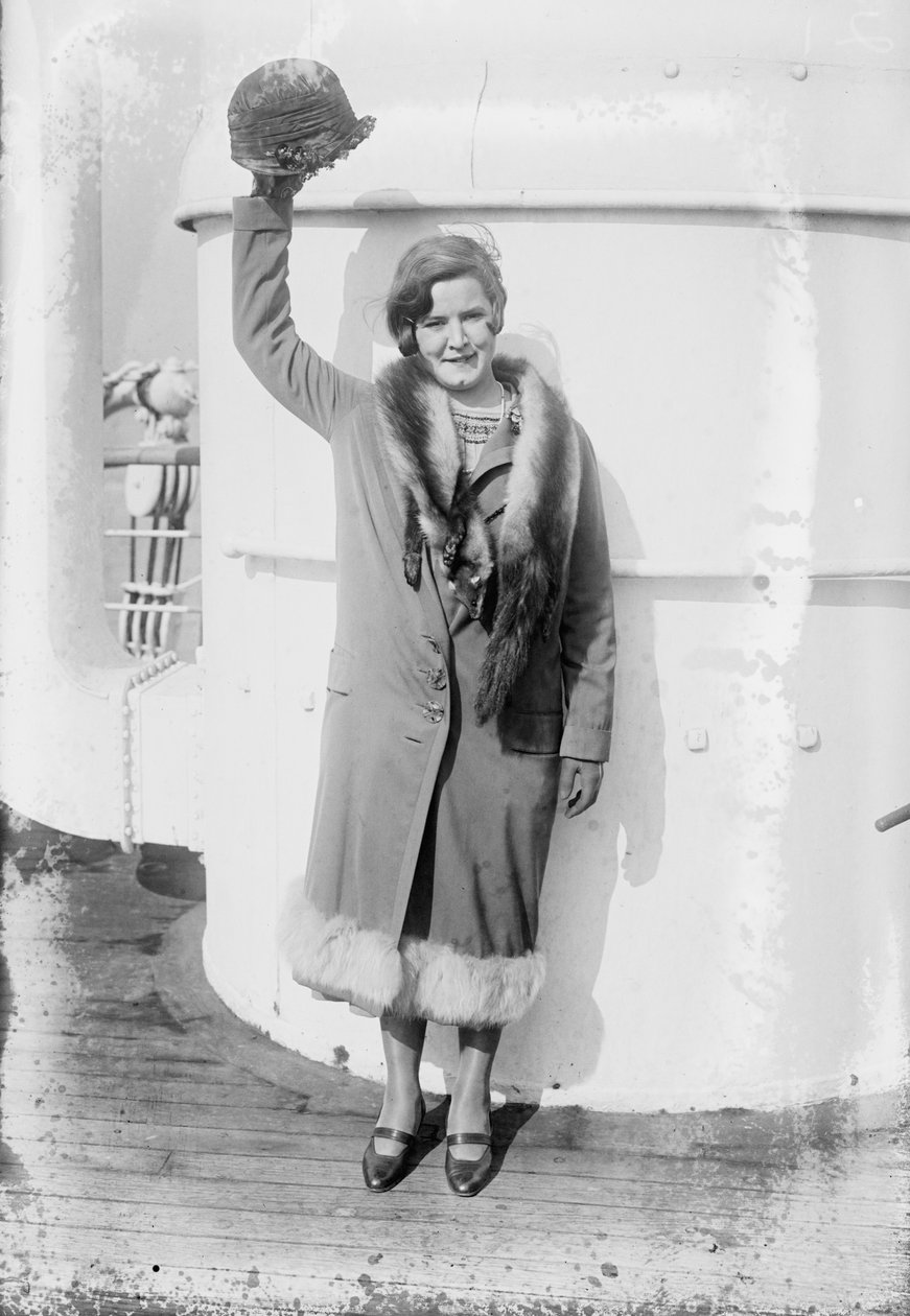 Gertrude Ederle vender hjem til New York etter å ha svømt kanalen, 1926 av George Grantham Bain