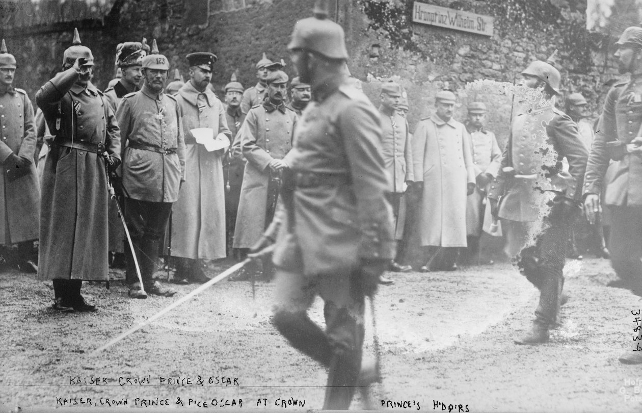 Kaiser Wilhelm ved kronprinsens hovedkvarter, 1914-5 av George Grantham Bain