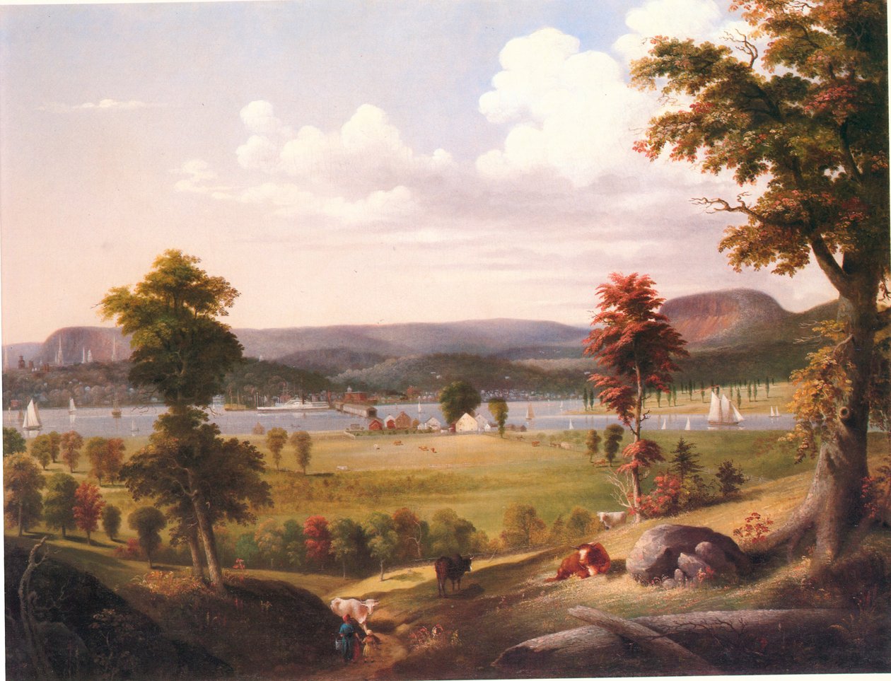Sommer i New Haven, utsikt fra East Haven av George Henry Durrie