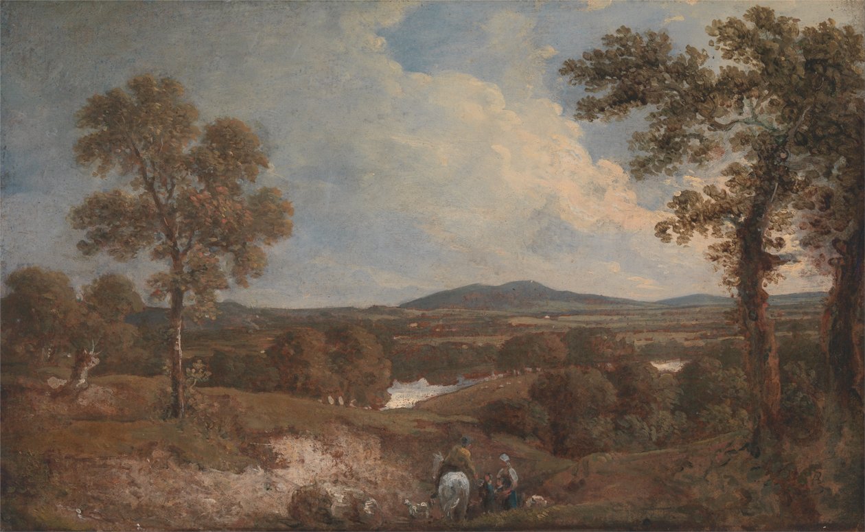 Landskap med figurer i forgrunnen av George Howland Beaumont