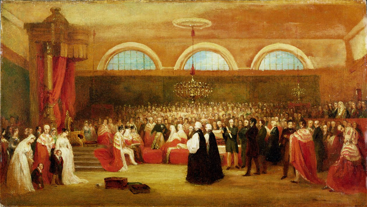 The Passing of the Great Emancipation Act, ca. 1829 av George Jones