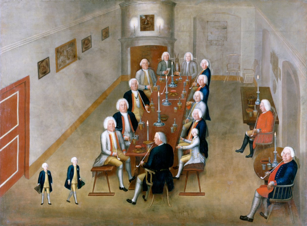 Røykerådet til Frederick William I av Preussen, ca. 17378 av George Lisiewski