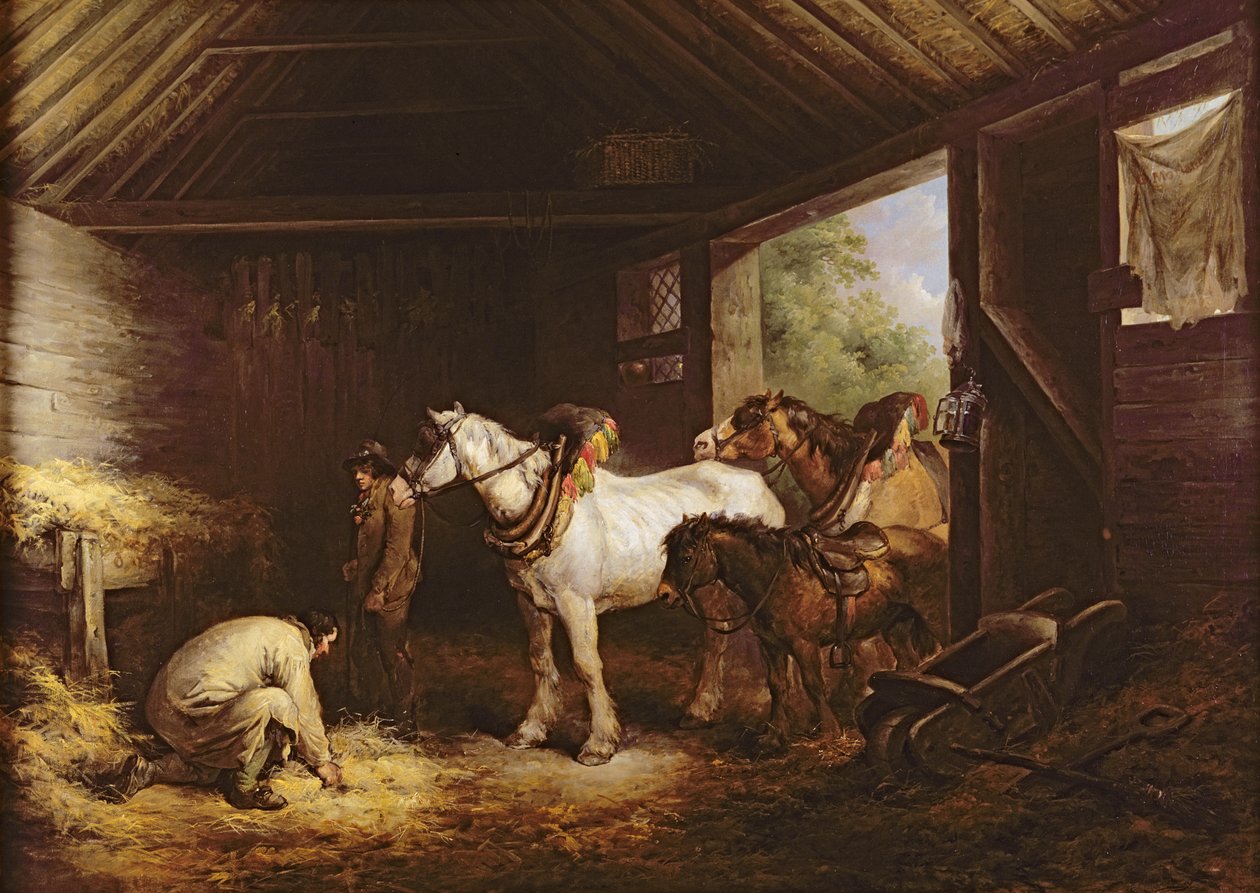 Inne i en stall av George Morland