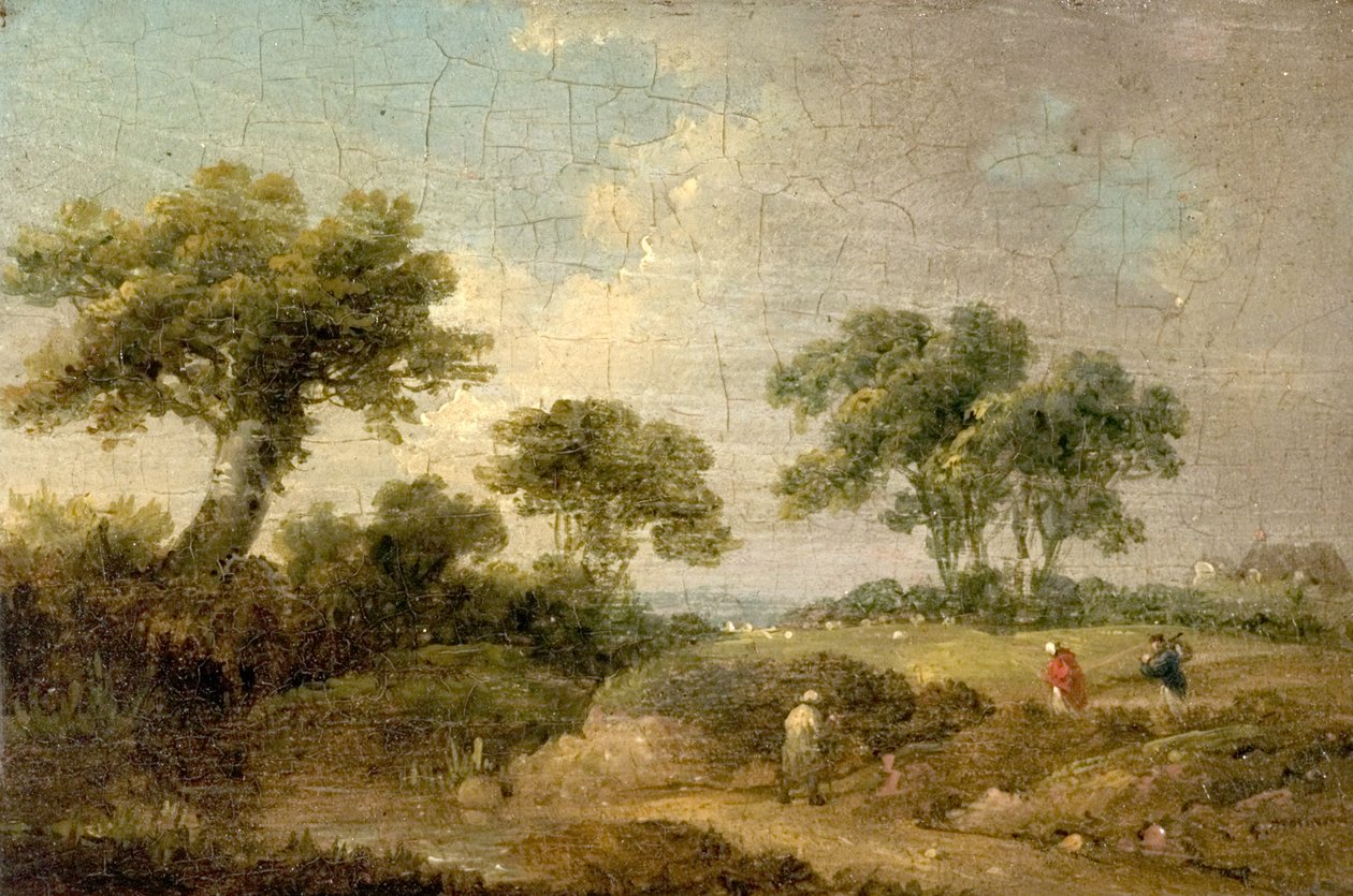 Landskap med figurer av George Morland