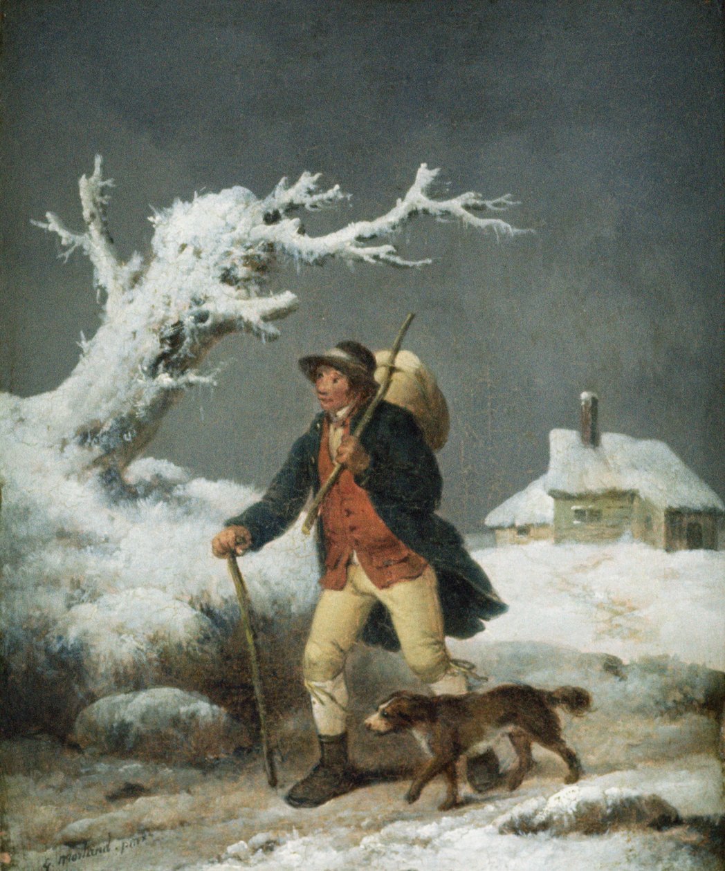 Vandre i snøen av George Morland