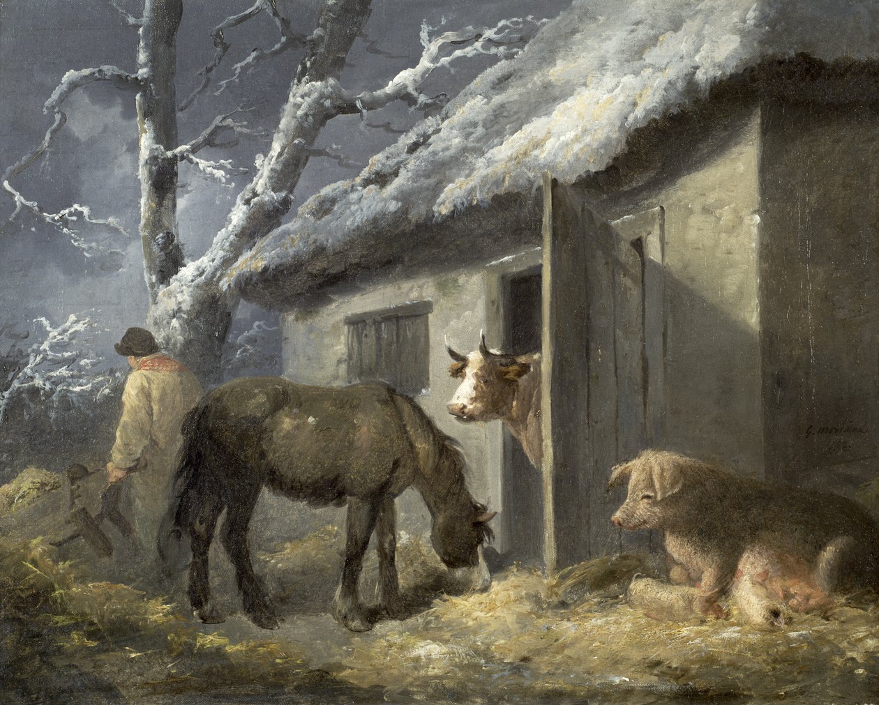 Vintergårdstun av George Morland