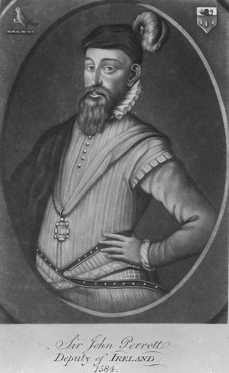 Sir John Perrot, gravert av Valentine Green, 1776 (mezzotint) av George Powle