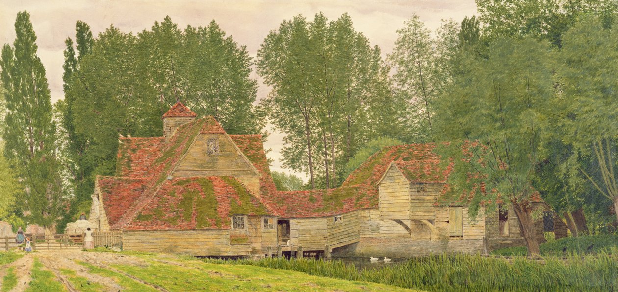 Mill på Themsen i Mapledurham, 1860 av George Price Boyce