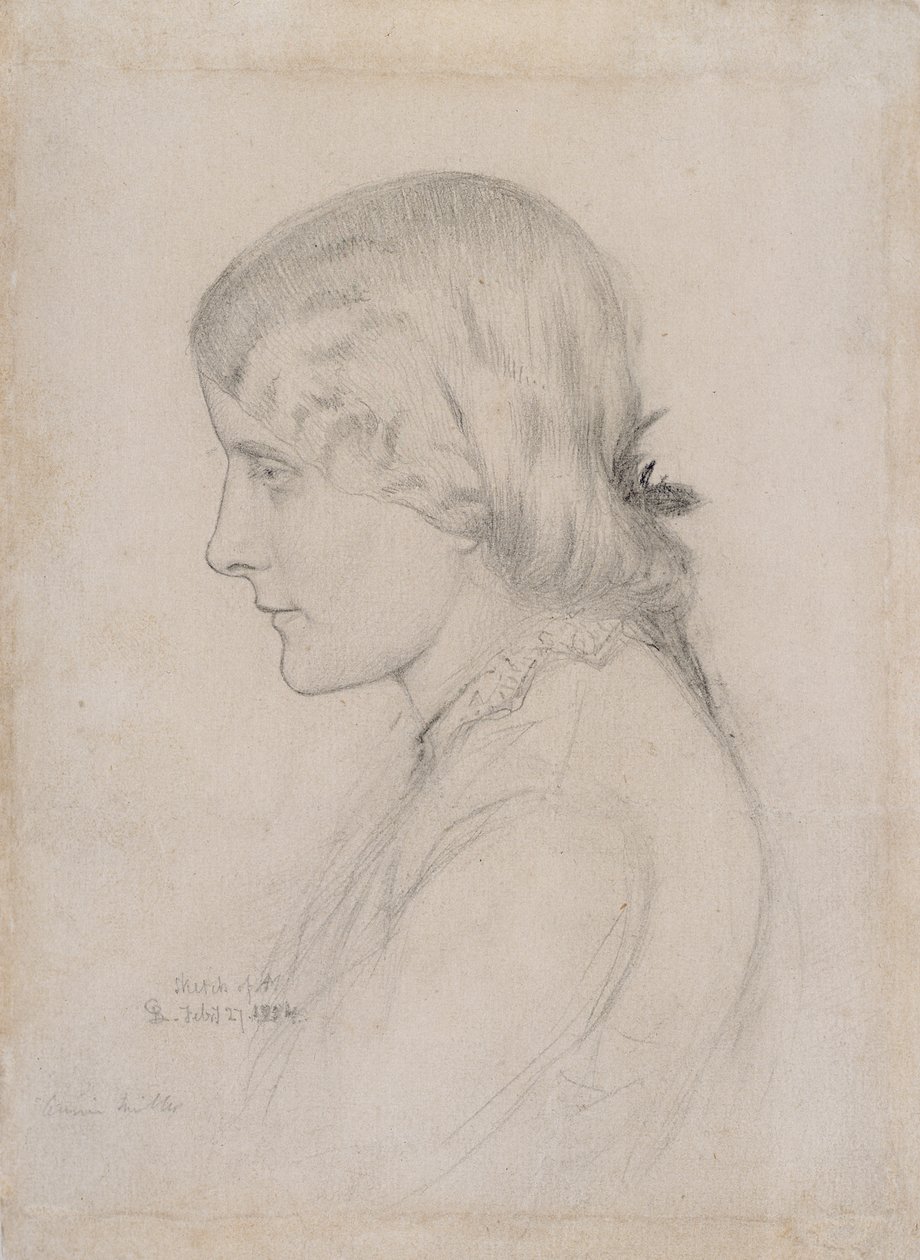 Portrett av Annie Miller, 1854 av George Price Boyce
