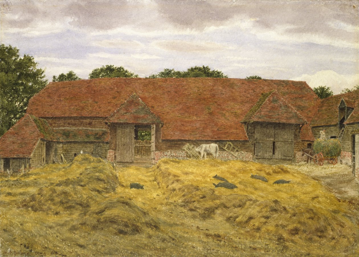 Red Barn at Whitchurch, 1868 (akvarell på papir) av George Price Boyce