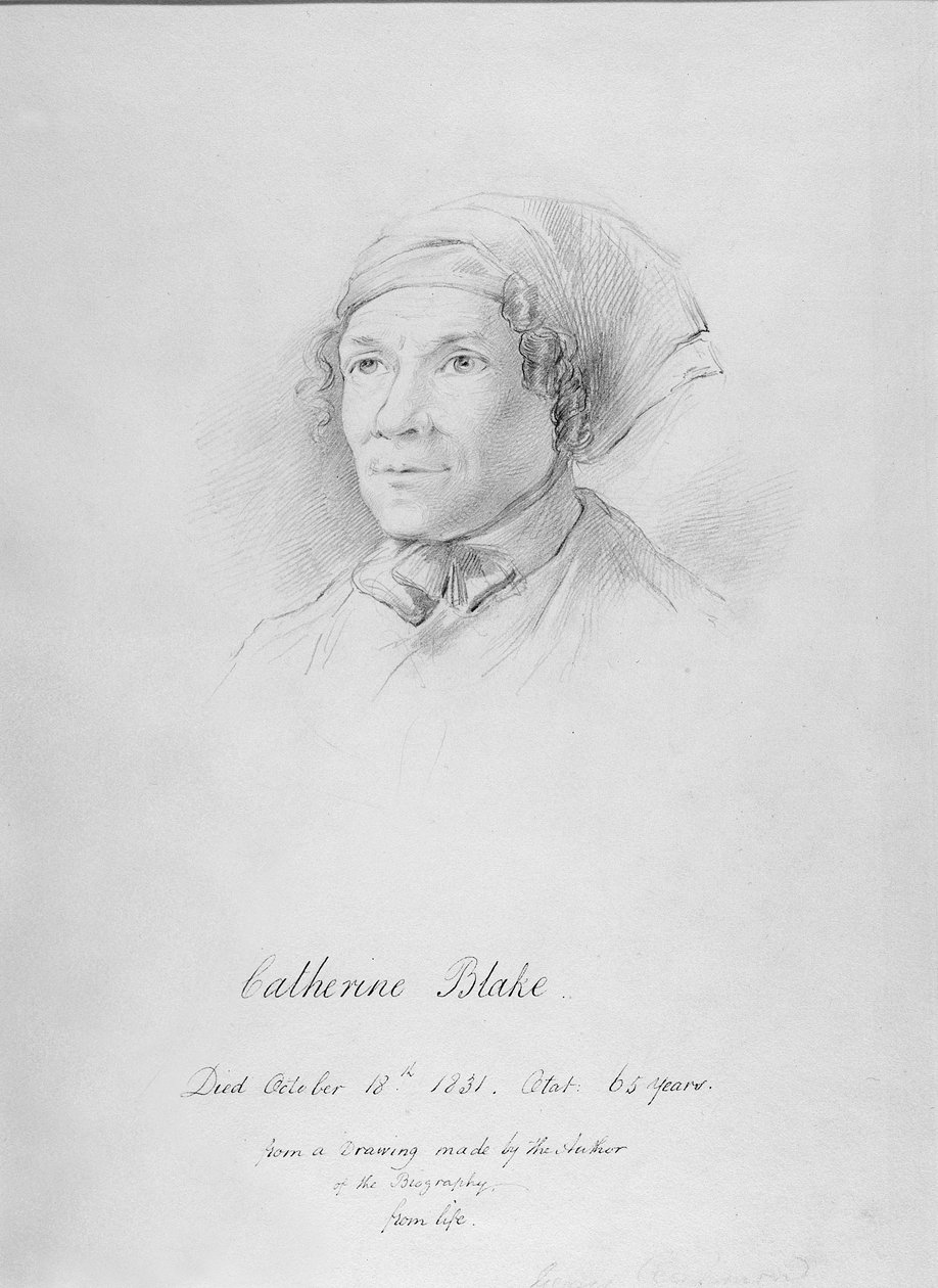 Portrett av Catherine Blake (1762-1831) etter en tegning av Frederick Tatham, ca. 1830 av George Richmond