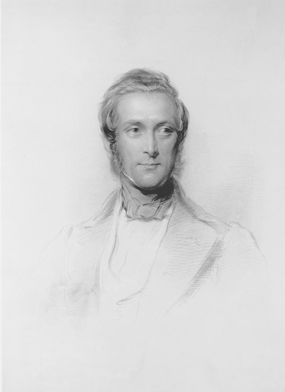 Portrett av James Ramsay, 10. jarl og 1. markis av Dalhousie (1812-60) av George Richmond