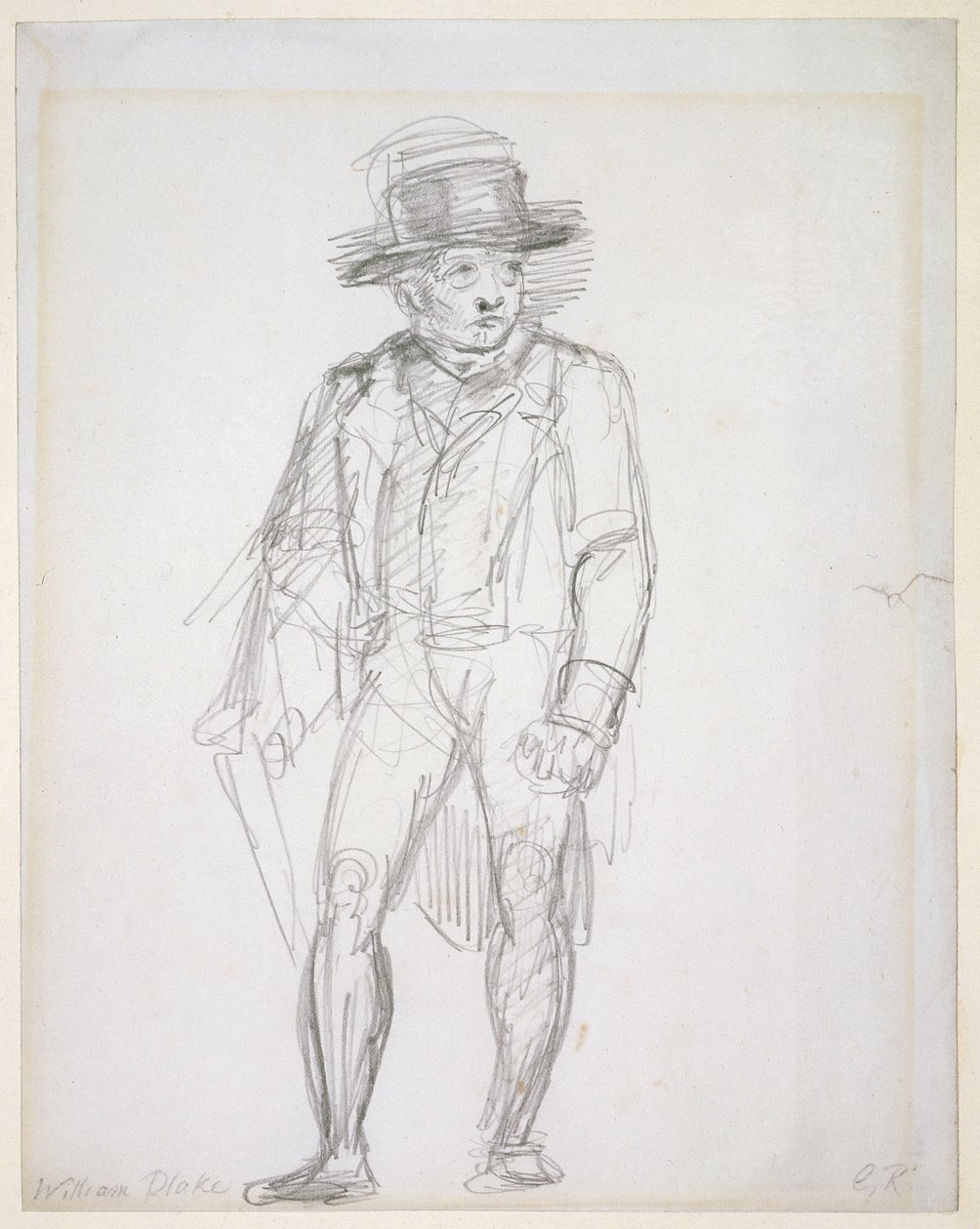 William Blake går (grafitt på papir) av George Richmond