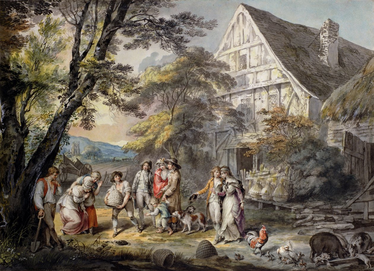 Høst: Bisverm, ca. 1780 (wc og penn og blekk på papir) av George Edward Robertson