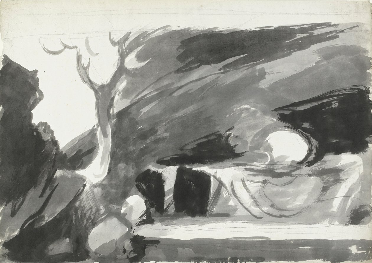 A Foregathering of Witches, 3 (wc med vask og blekk over grafitt på papir) av George Romney