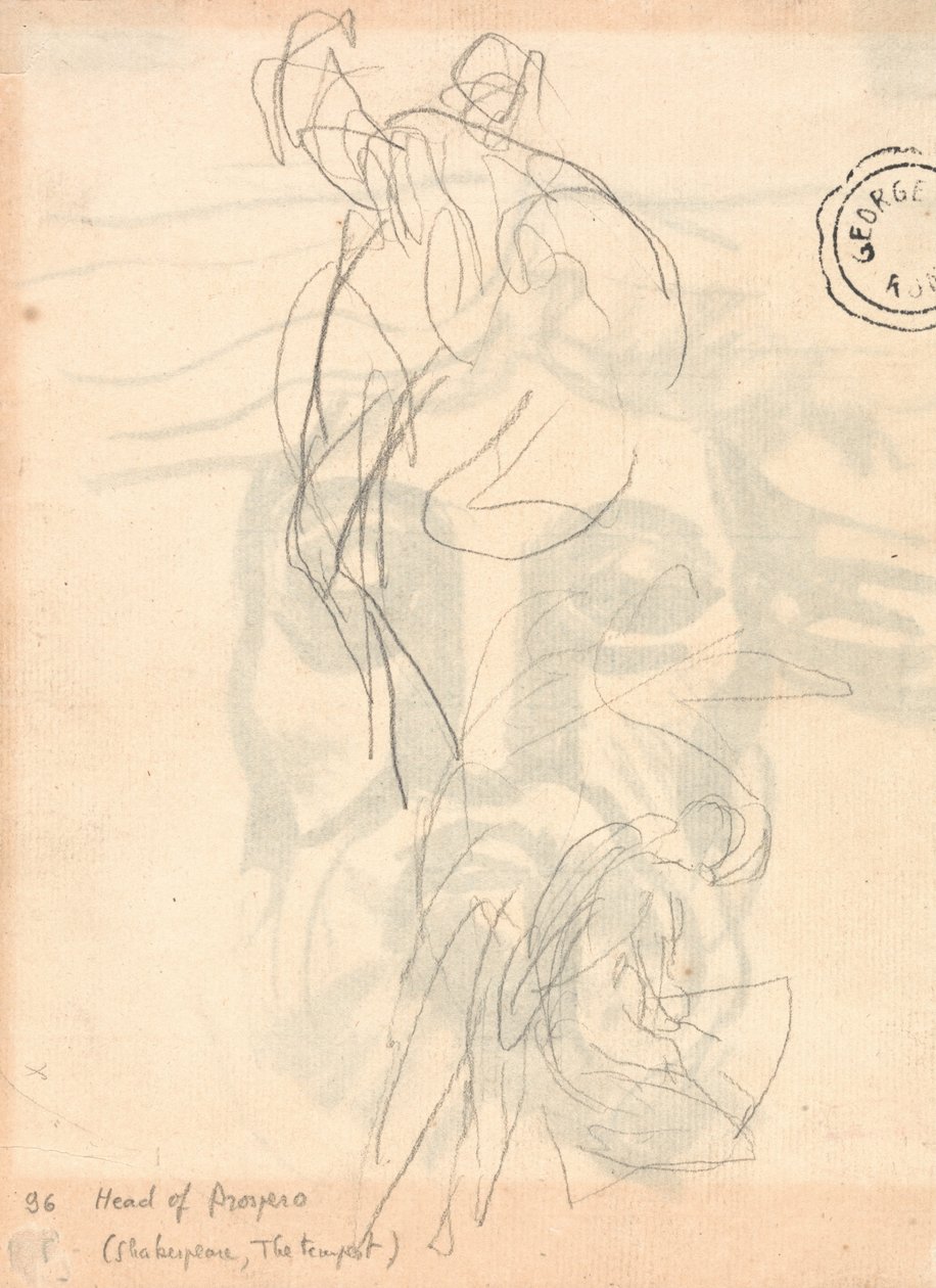Cloaked Figure Leaping av George Romney