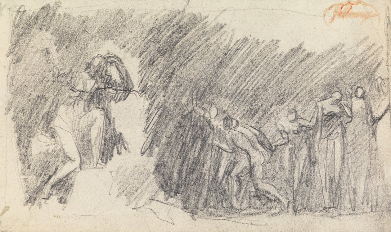 Figur Sammensetningsstudie 5 av George Romney