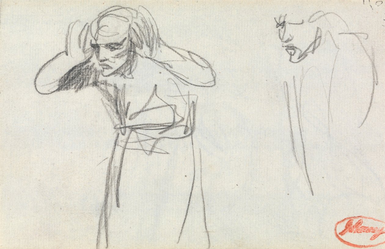 Figur med hender til ører av George Romney