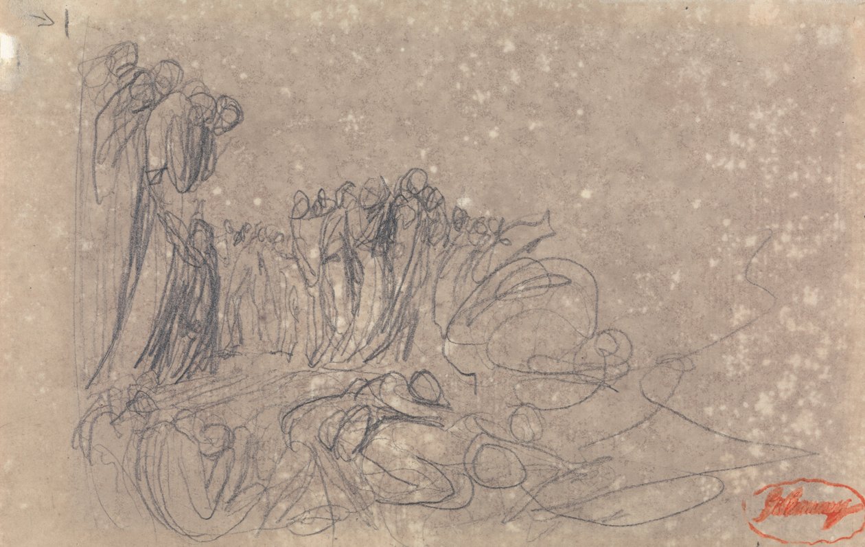 Gruppe av figurer, muligens helvete av George Romney