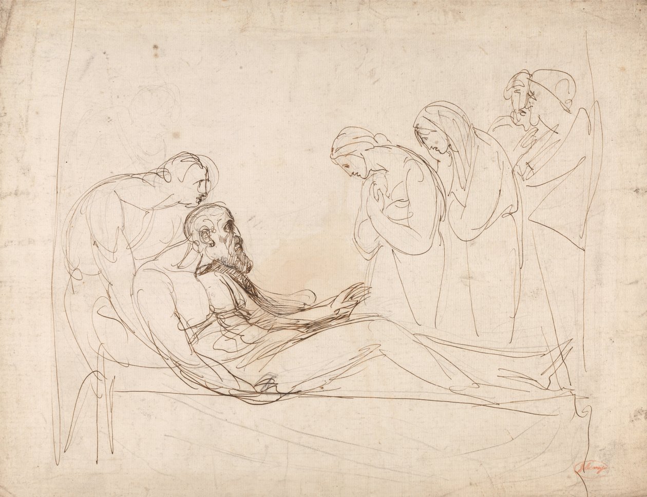 Lear Våknet av Cordelia av George Romney