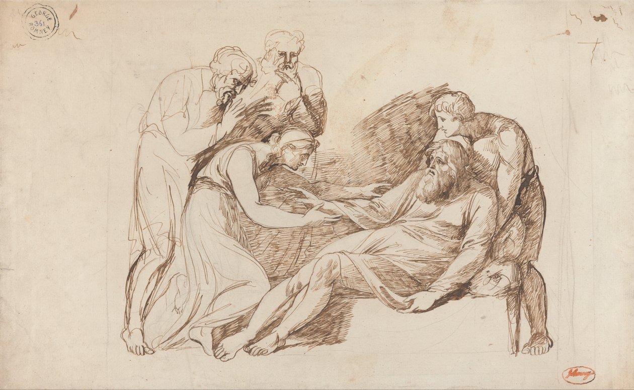 Lear Våknet av Cordelia av George Romney