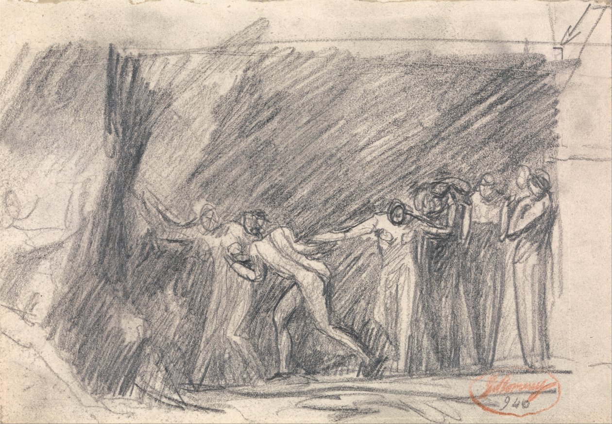 MacBeth at Witches Cave- Second Visit, eller Canidia and the Youth, eller The Ark av George Romney