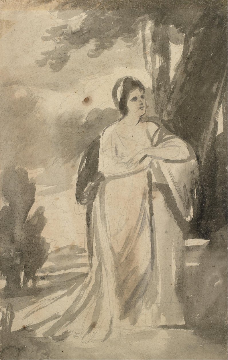 Portrett av frøken Curwen av George Romney