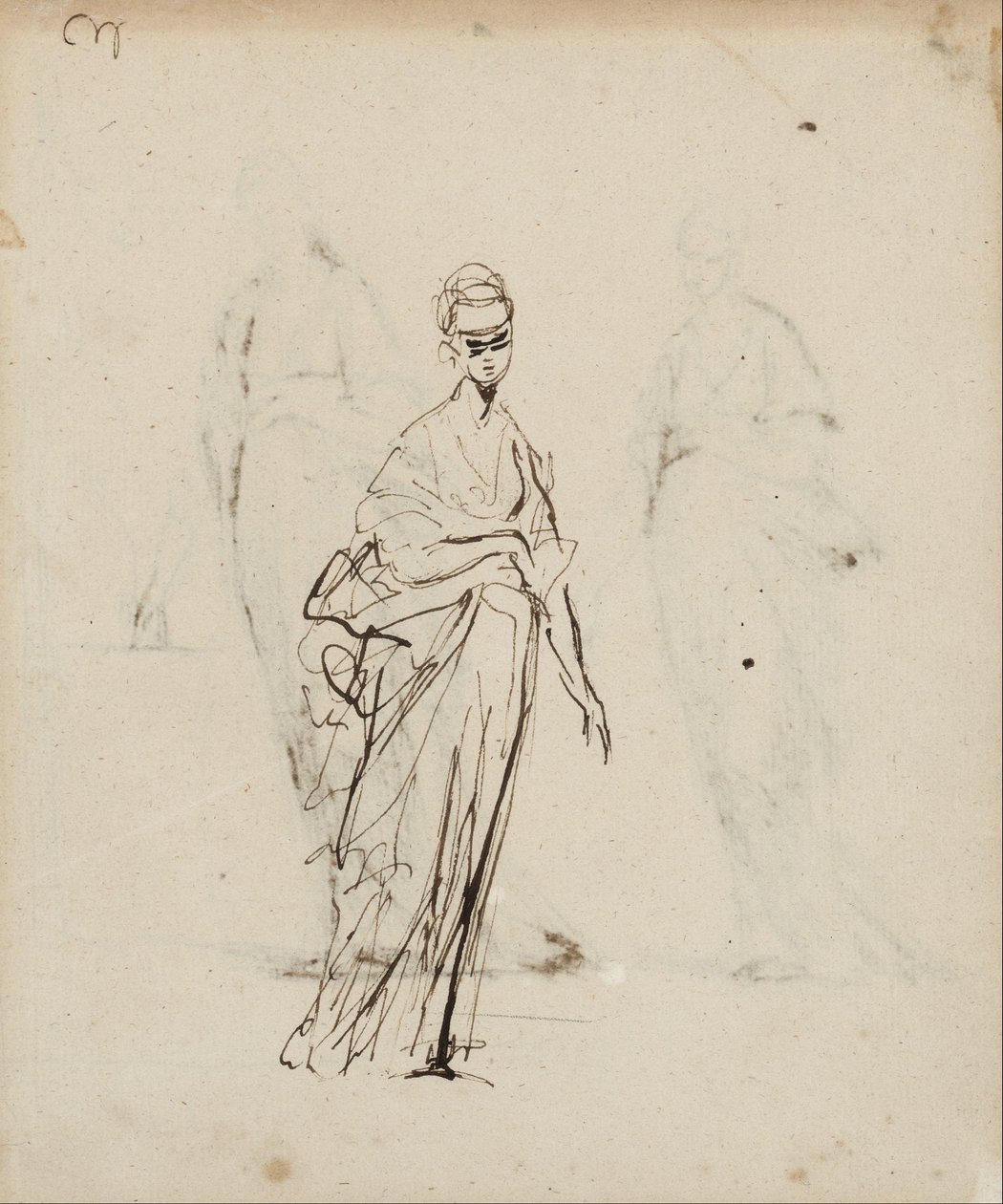 Enkelt kvinnefigur av George Romney