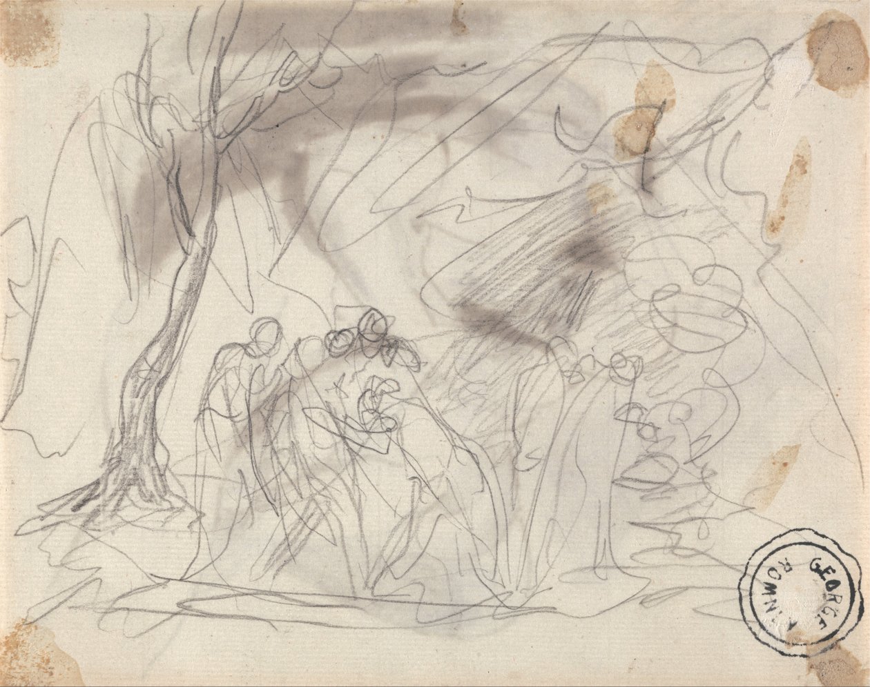 Skisse for Canidia og ungdommen av George Romney
