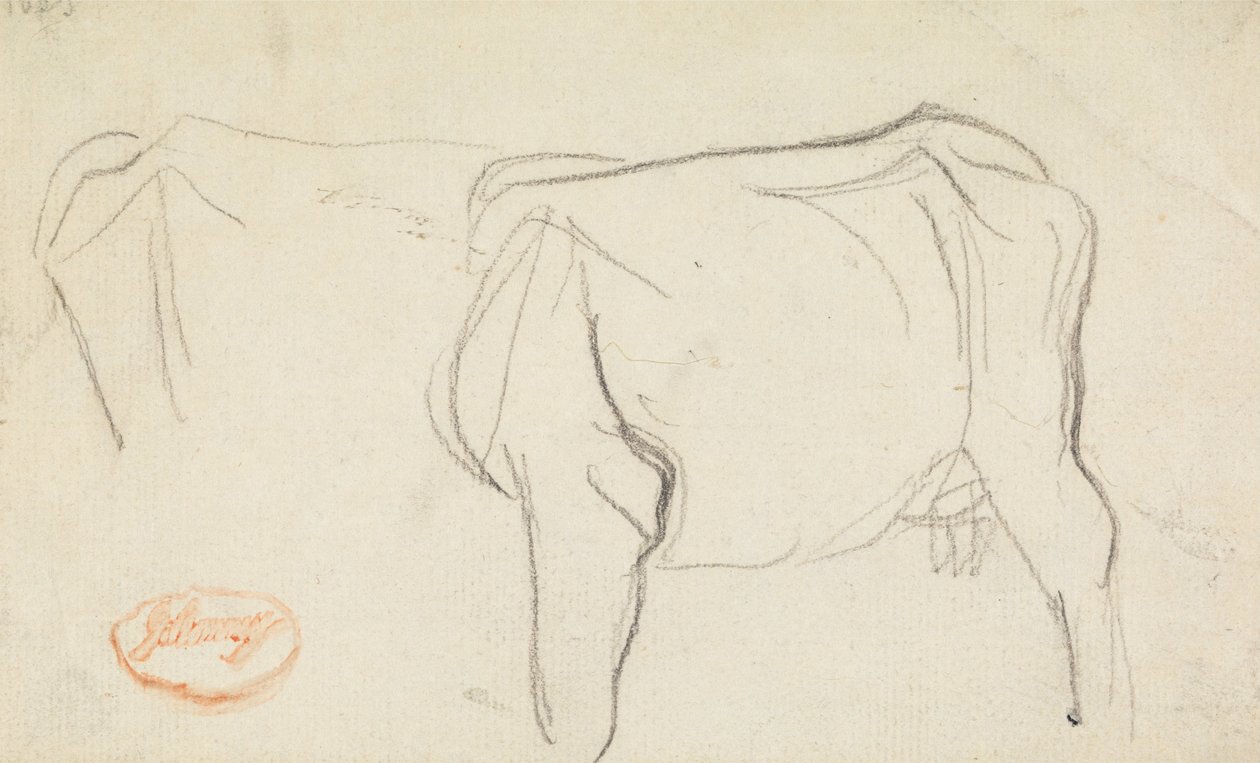 Studie av en ku av George Romney