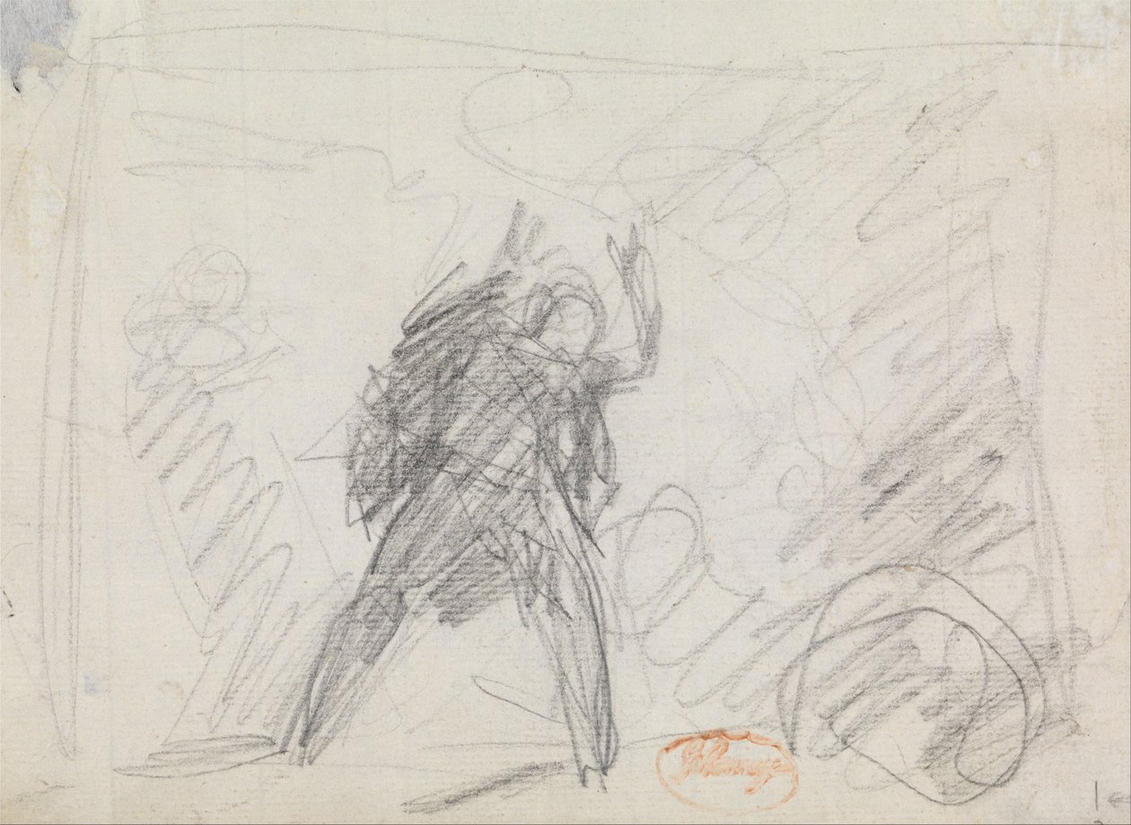 Studie av en stående figur av George Romney