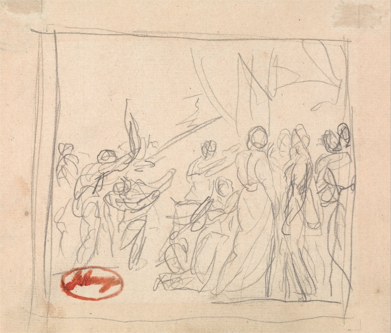 Croquet Match Gone Awry av George Romney