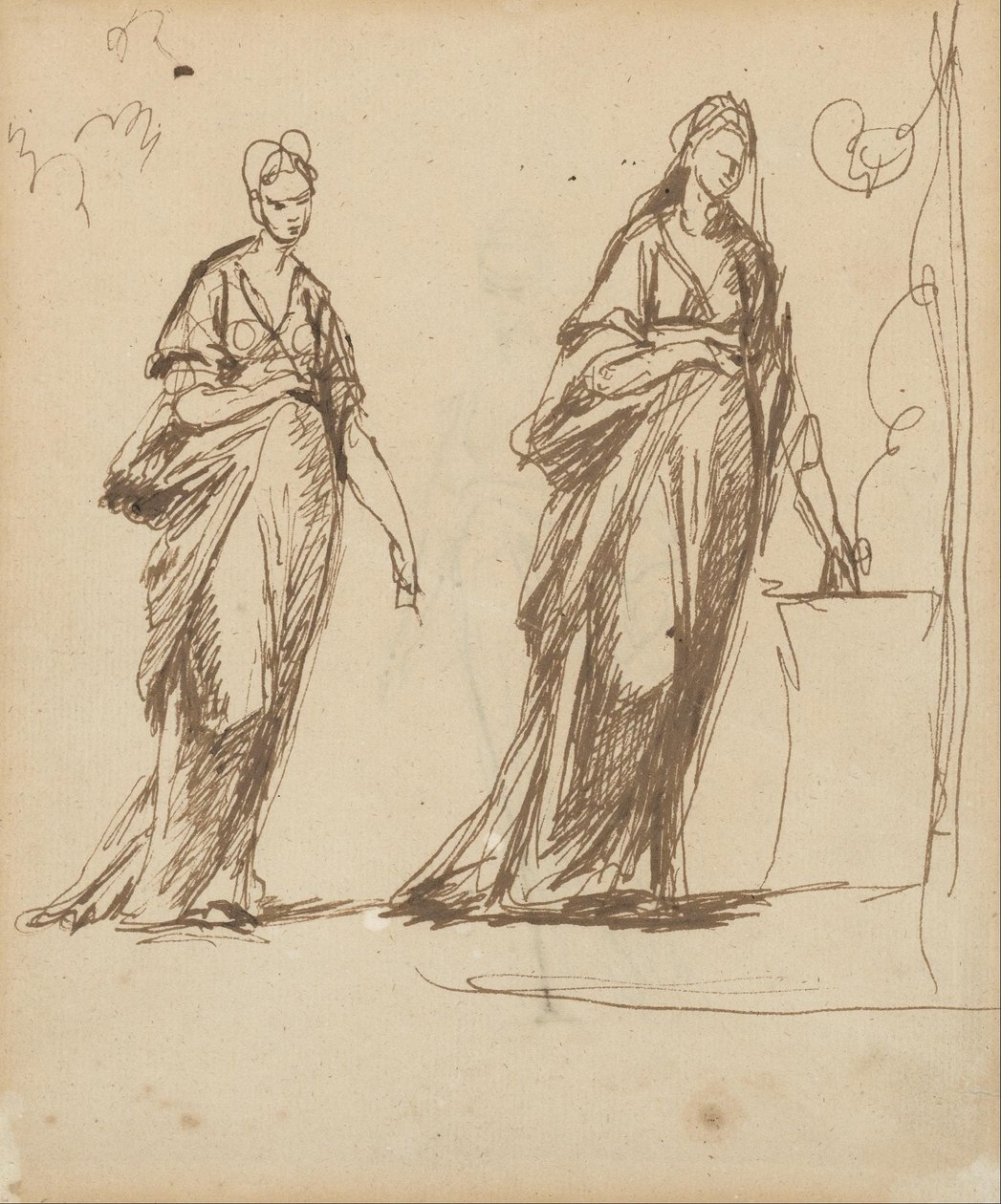 To kvinnelige figurer av George Romney