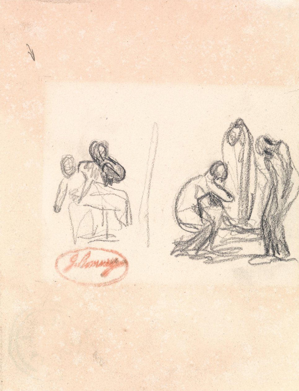 To skisser av barn på lek av George Romney