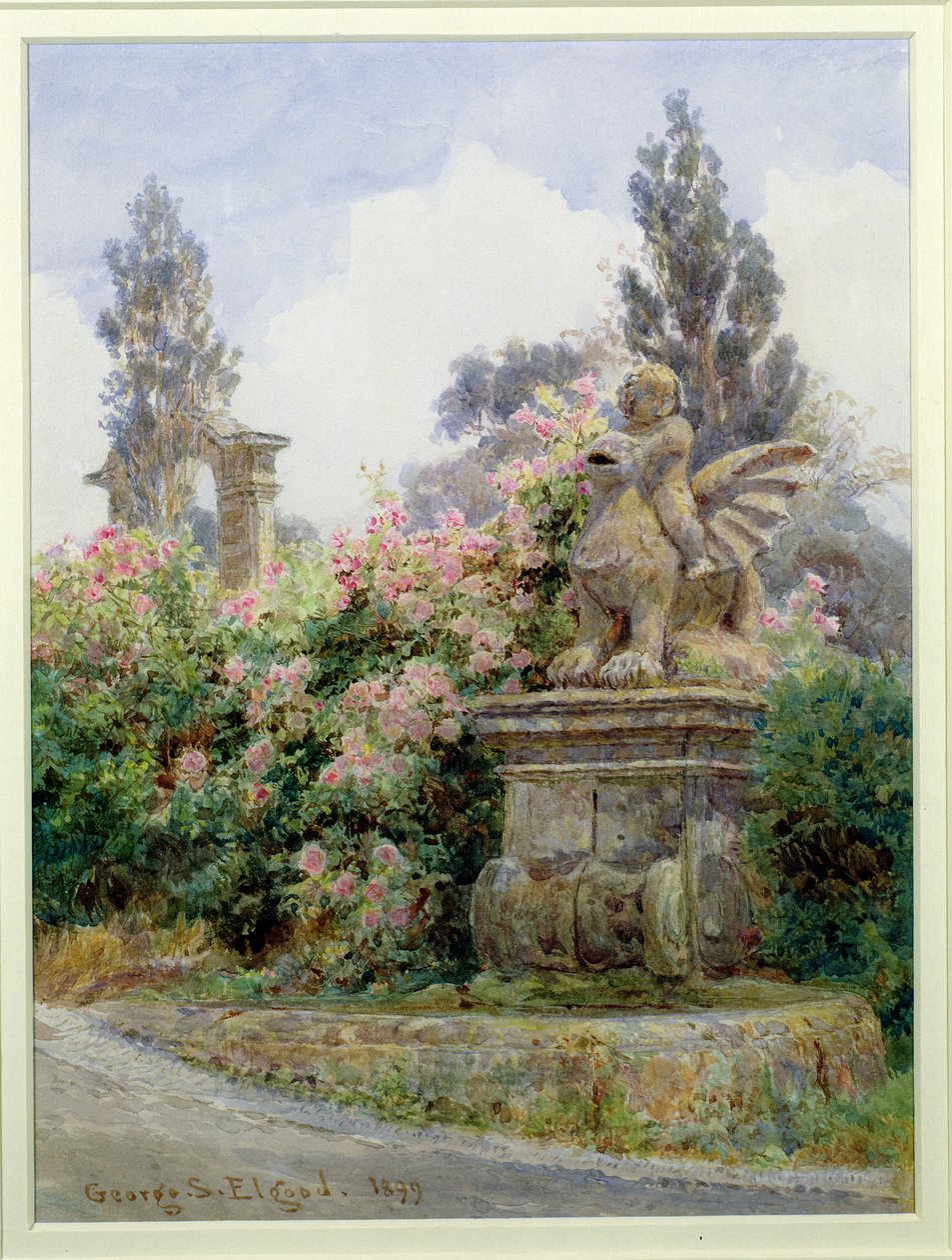 China Roses, Villa Imperiali, Genova av George Samuel Elgood