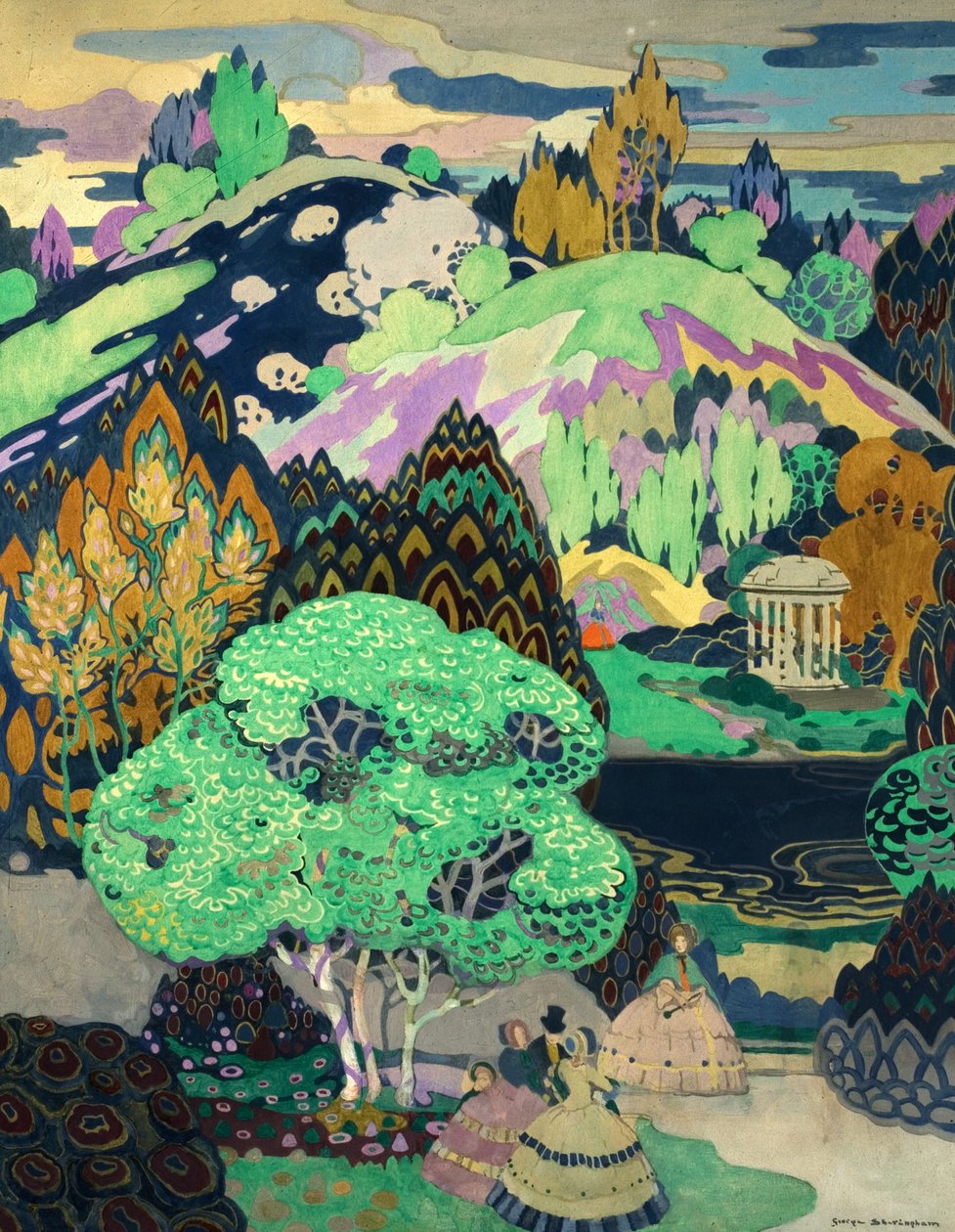 Ipswich Park, 1919 (tempera på papir) av George Sheringham