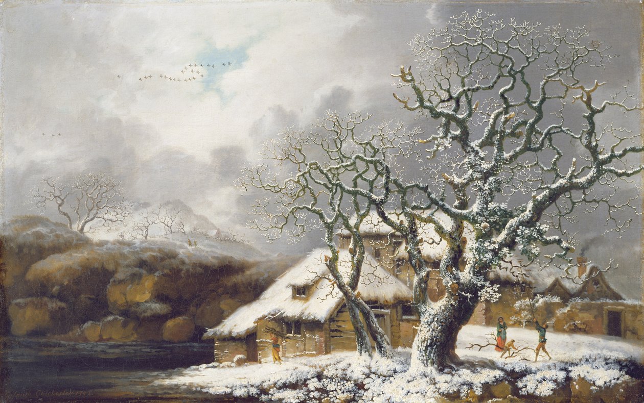 Et vinterlandskap, 1752 av George Smith