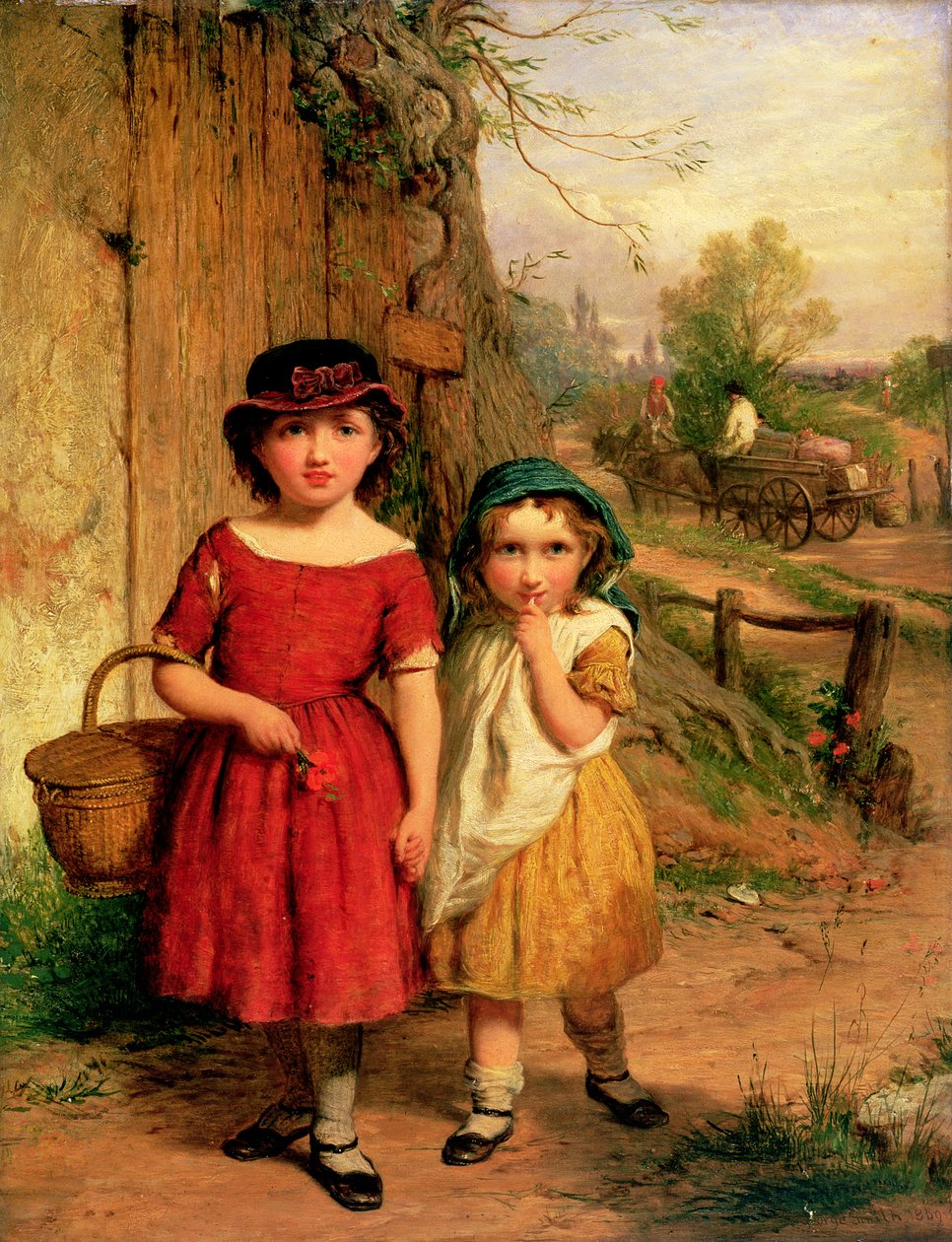 Little Villagegers, 1869 (olje) av George Smith