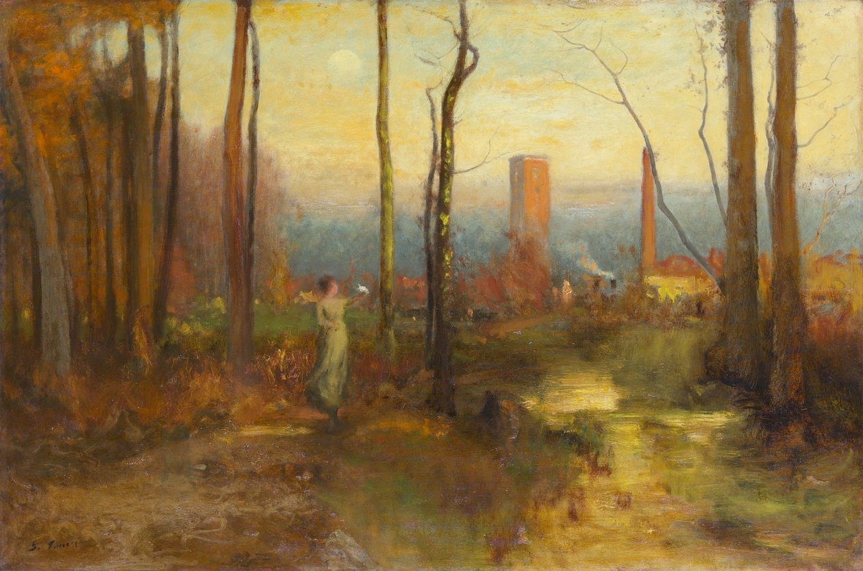 The Mill Stream, Montclair, New Jersey, ca. 1888 av George Inness