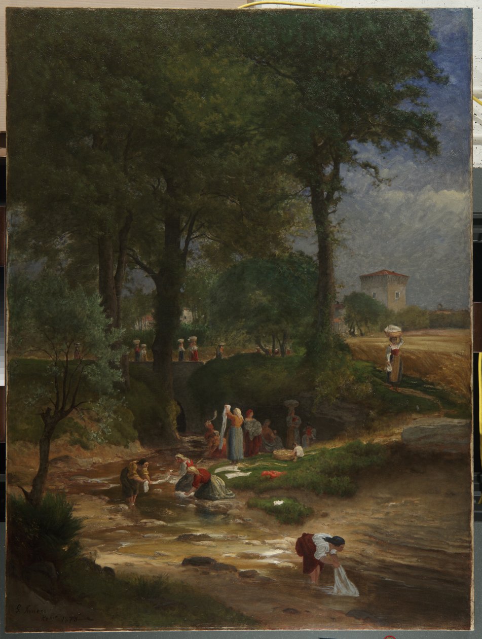Vaskedag nær Perugia, 1873 av George Inness