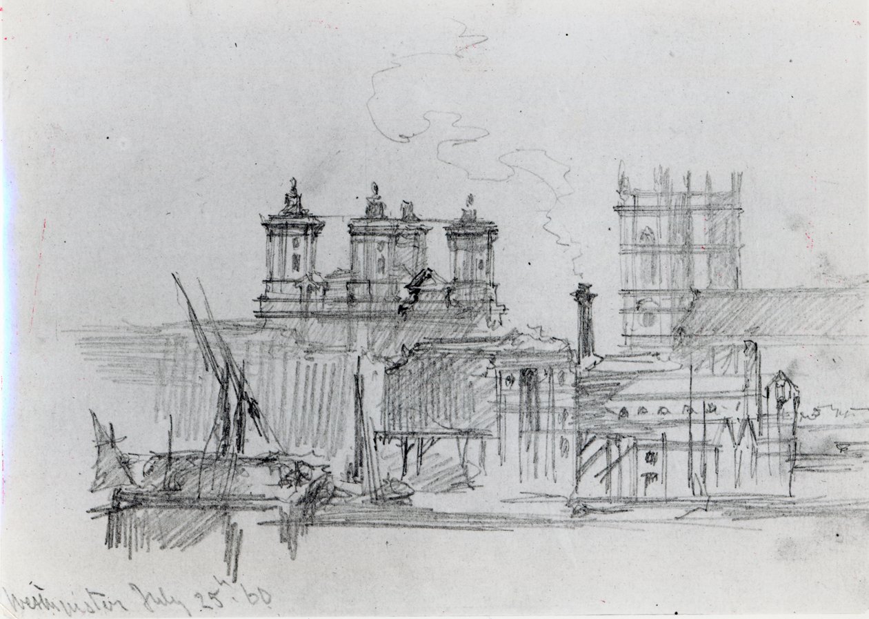 Skisse av Westminster, 1860 av George Snr Scharf