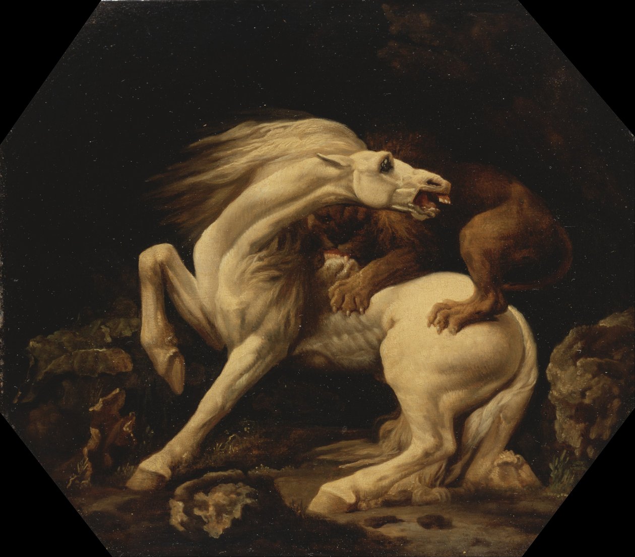 Horse Attacked by a Lion (Episode C) av George Stubbs