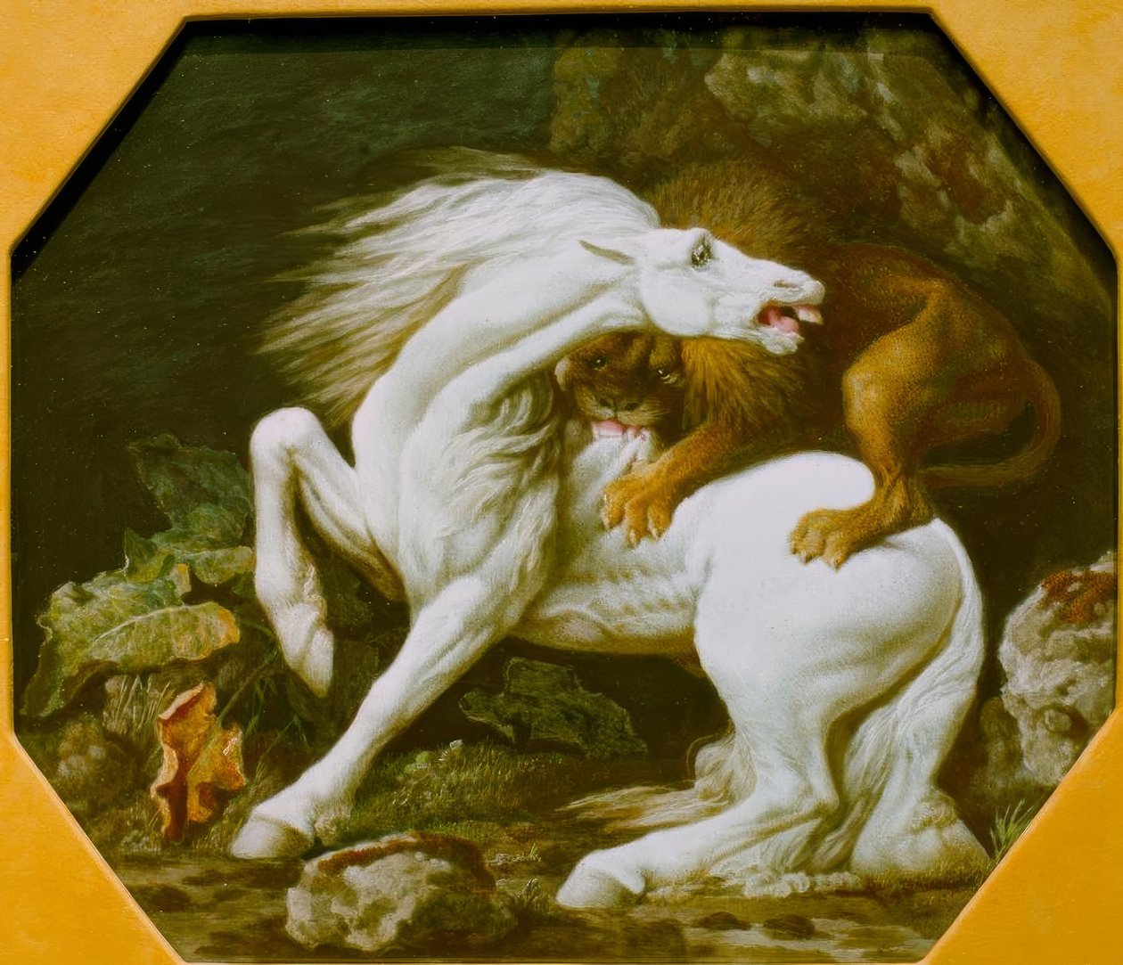 Løve angriper en hest av George Stubbs