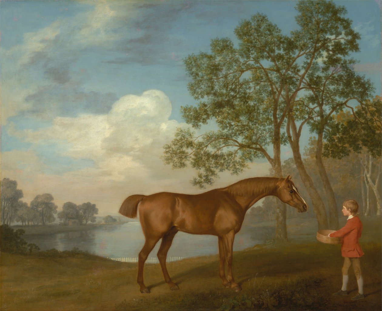 Gresskar med en Stable-lad av George Stubbs