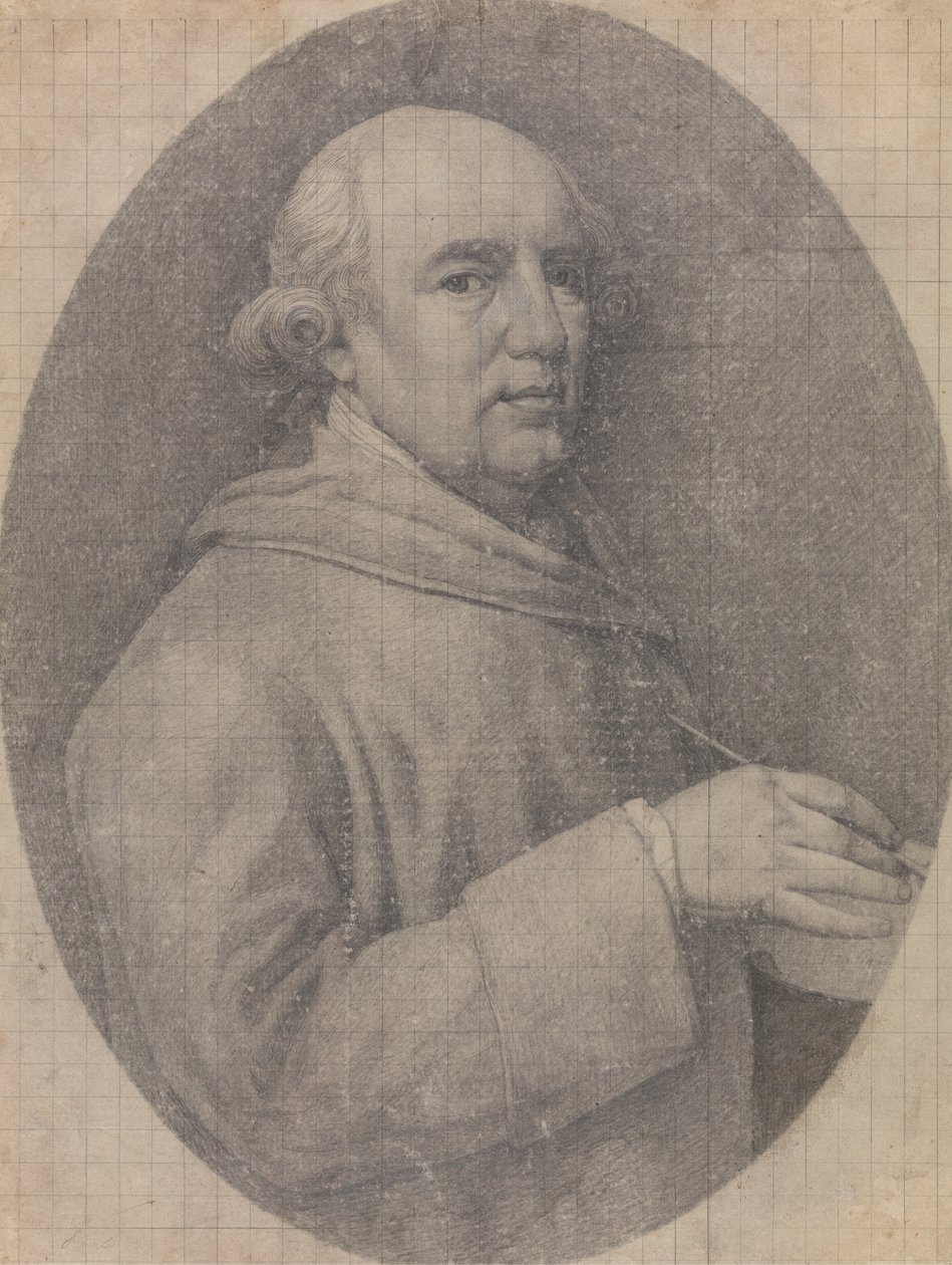 Studie for selvportrettet i emalje av George Stubbs