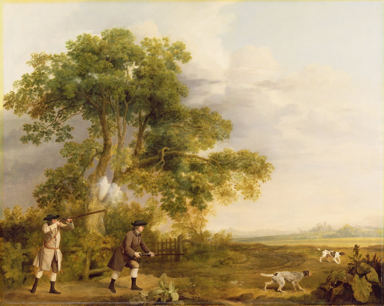 To herrer som skyter av George Stubbs